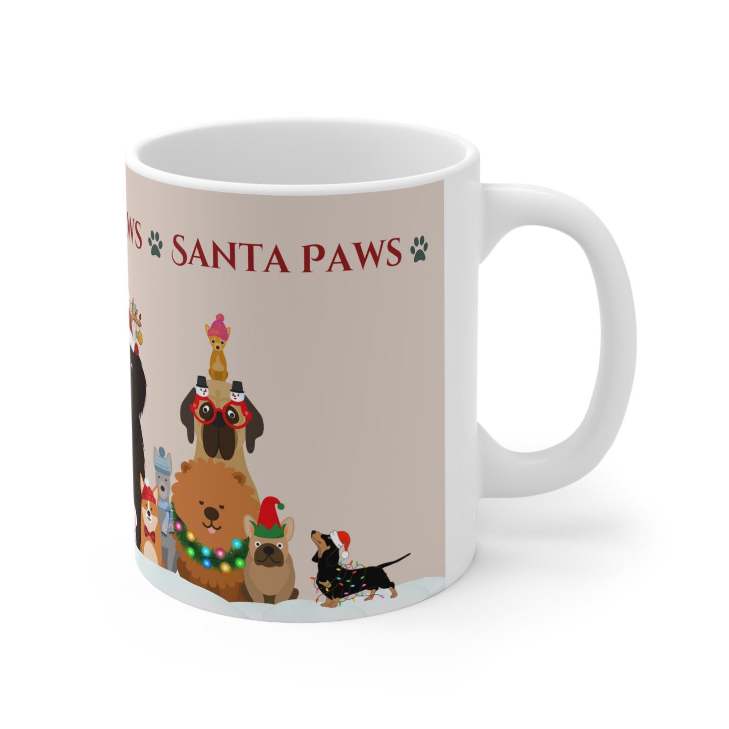 The Woof Pack Collection: 'Santa Paws' Ceramic Mug