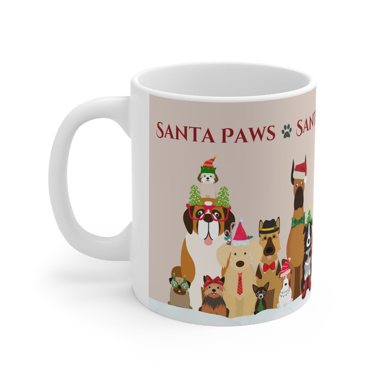 The Woof Pack Collection: 'Santa Paws' Ceramic Mug